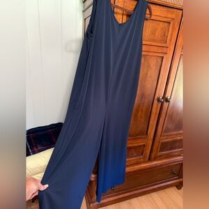 Lularoe Natalie Elegant Navy Jumpsuit EUC